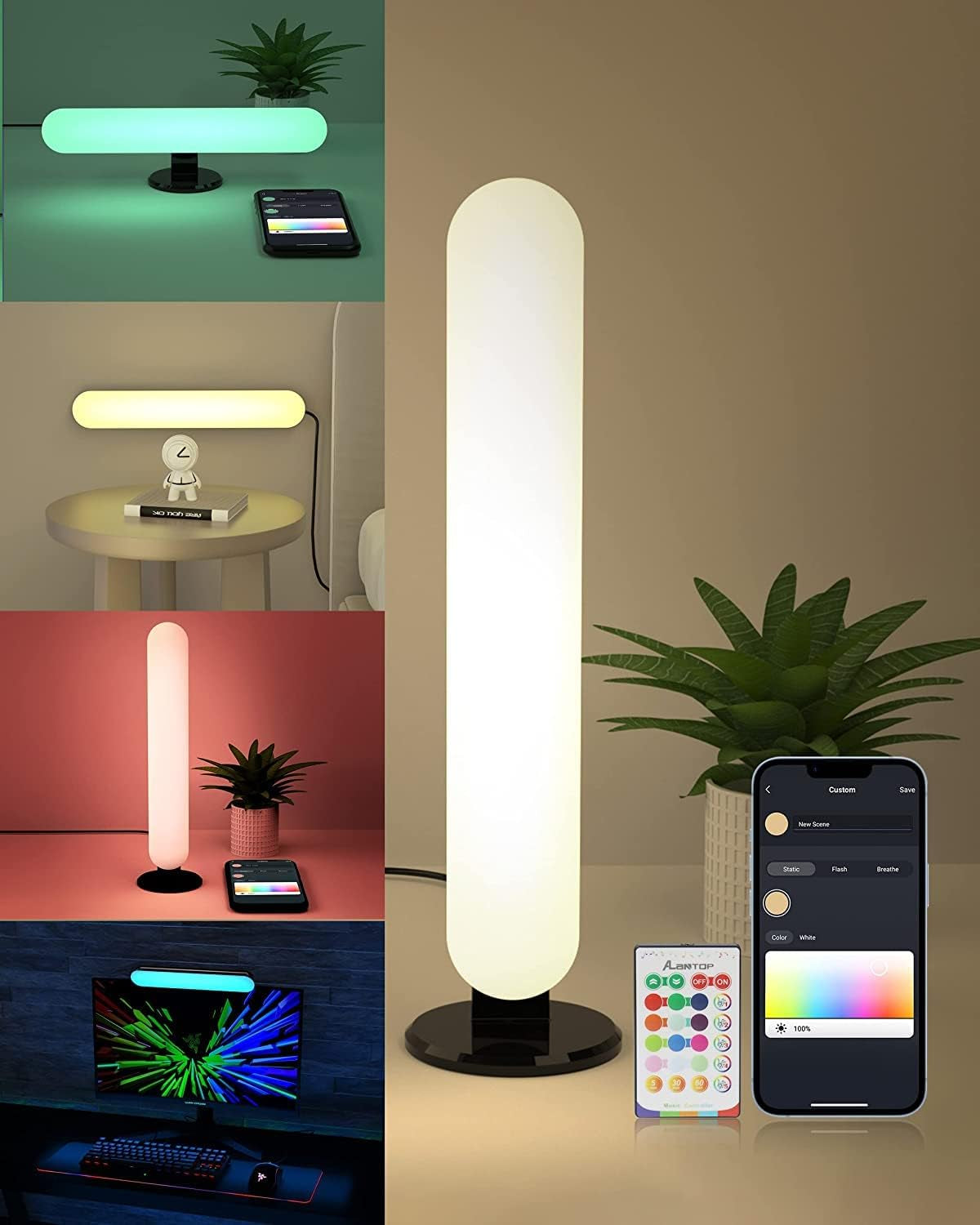 Smart USB Lightbar LED TV Retroiluminación Con Wifi APP Control Para Alexa Y Google, Lámpara De Plástico, Gaming Sync Con Música, Para Juegos, Decoración, PC, TV