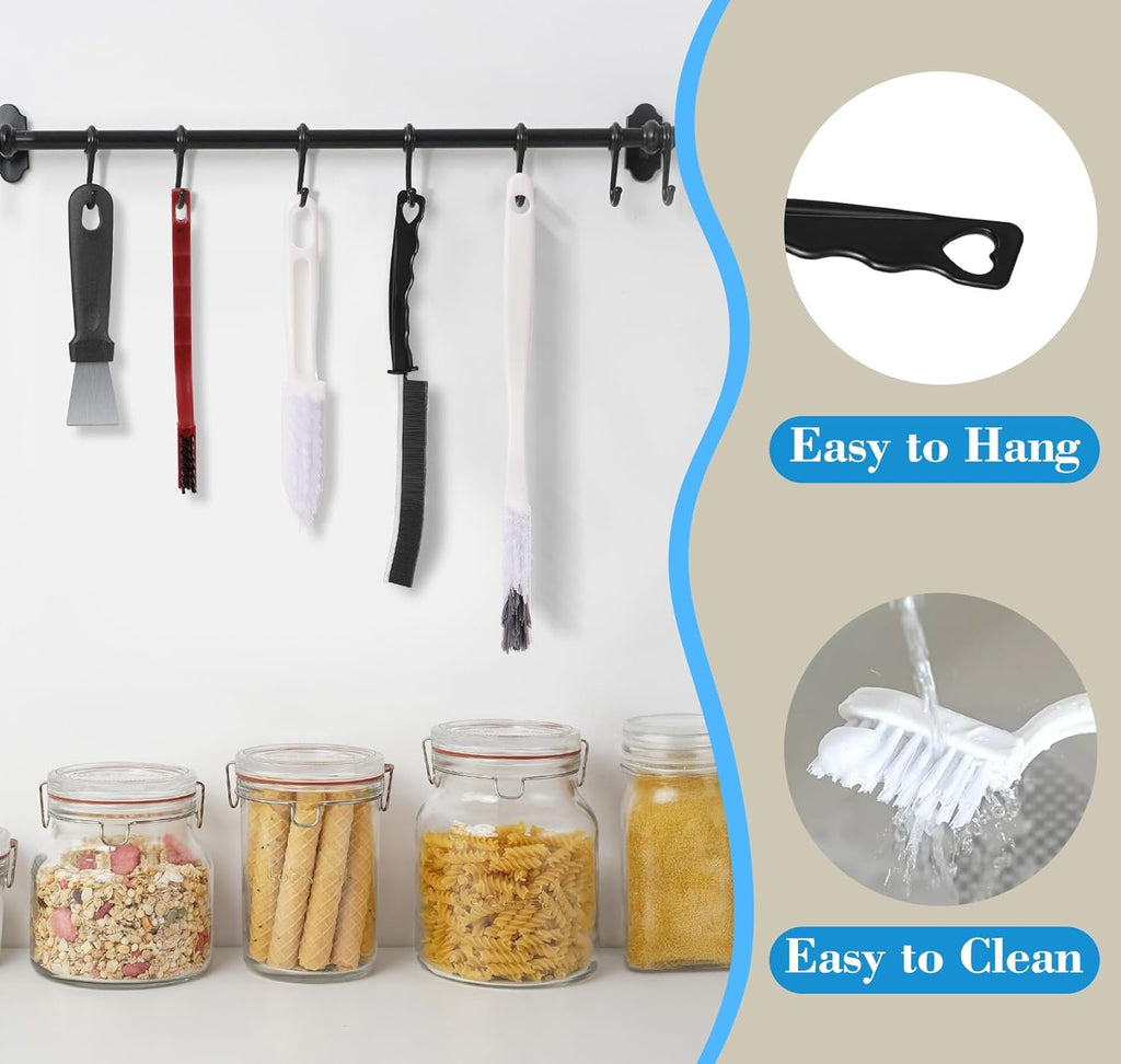 10 Piezas Cepillos Limpieza Hogar, Cepillos De Limpieza Hogar Estufas, Cepillo De Limpieza De Huecos, Cepillo Cerdas Duras, Cepillo Para Limpia Juntas, Raspador, Para Cocina Baño Ventanas
