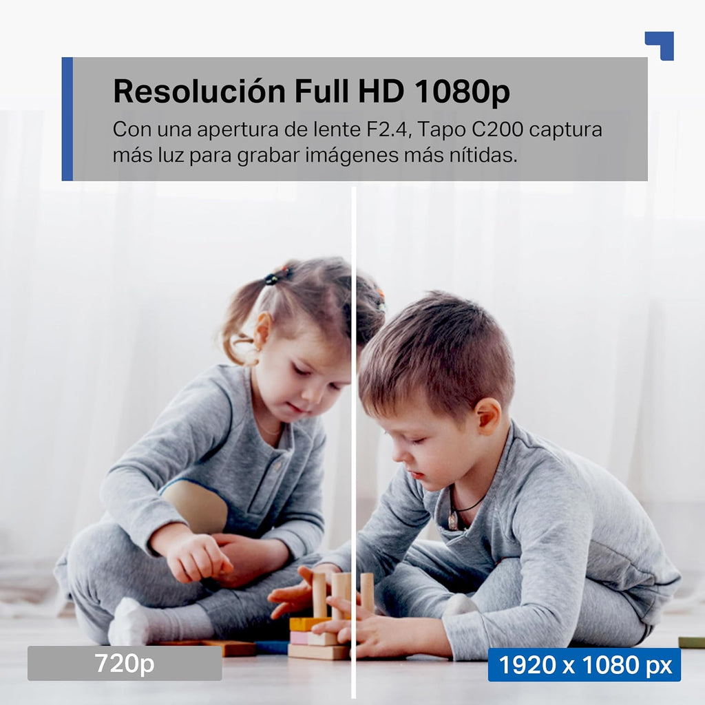 Tapo C200 - Cámara IP Wifi 360° Cámara De Vigilancia FHD 1080P,Visión Nocturna, Notificaciones En Tiempo Real, Admite Tarjeta Sd,Detección De Movimiento,Control Remoto,Compatible Con Alexa