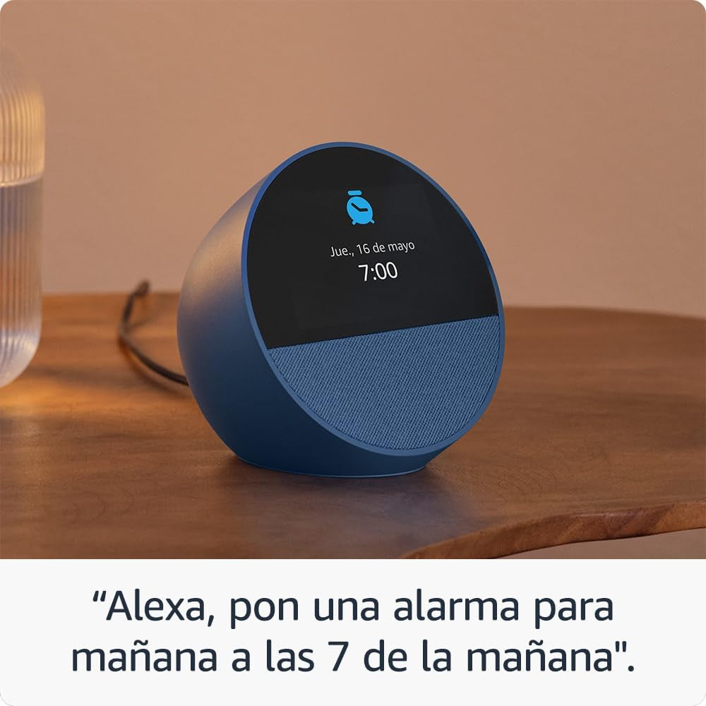 Echo Spot (Modelo De 2024) | Despertador Inteligente Con Sonido De Calidad Y Alexa | Negro