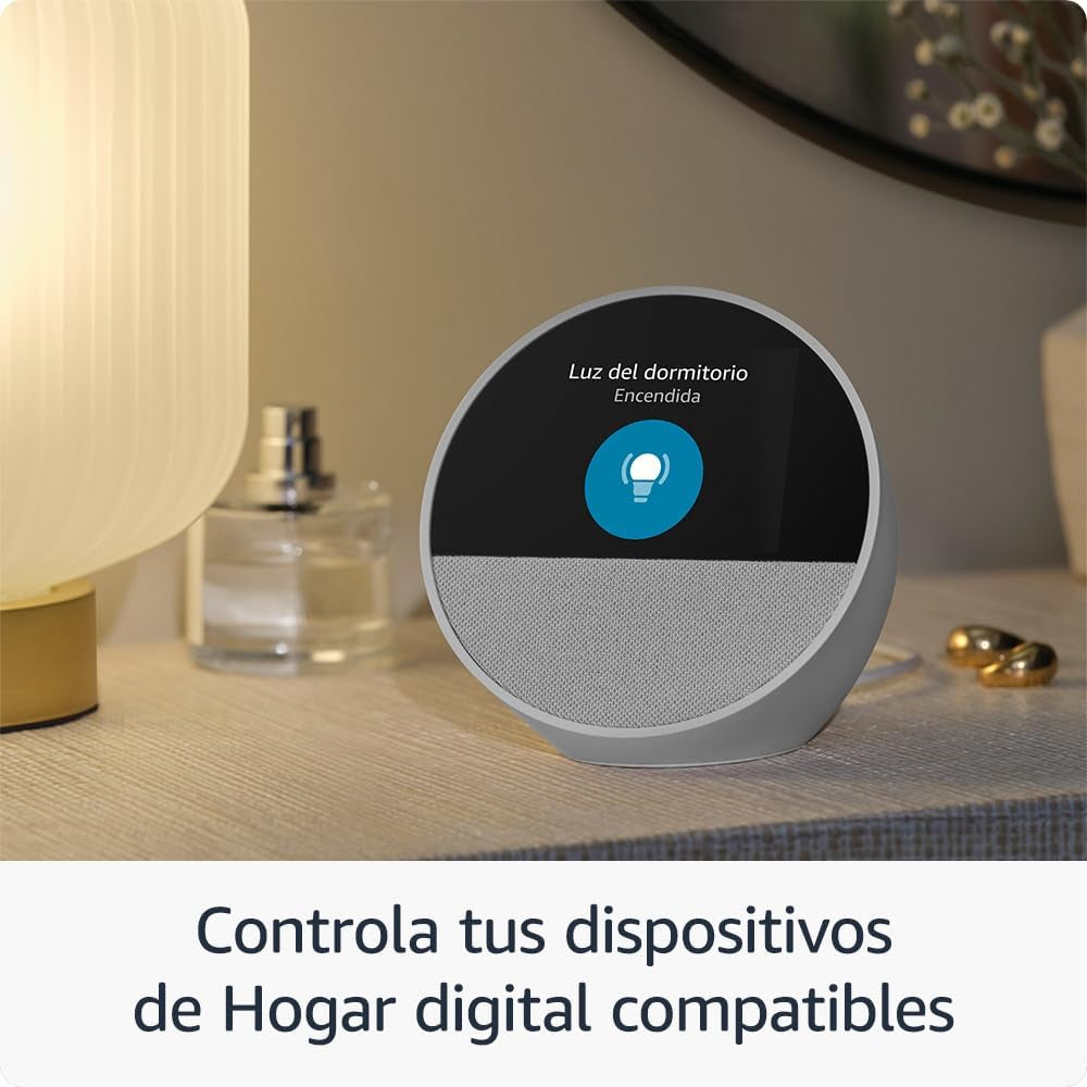 Echo Spot (Modelo De 2024) | Despertador Inteligente Con Sonido De Calidad Y Alexa | Negro