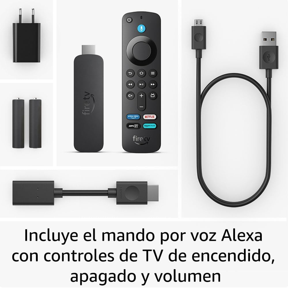 Fire TV Stick 4K (Última Generación), Dispositivo De Streaming Compatible Con Wi-Fi 6, Dolby Vision, Dolby Atmos Y HDR10+