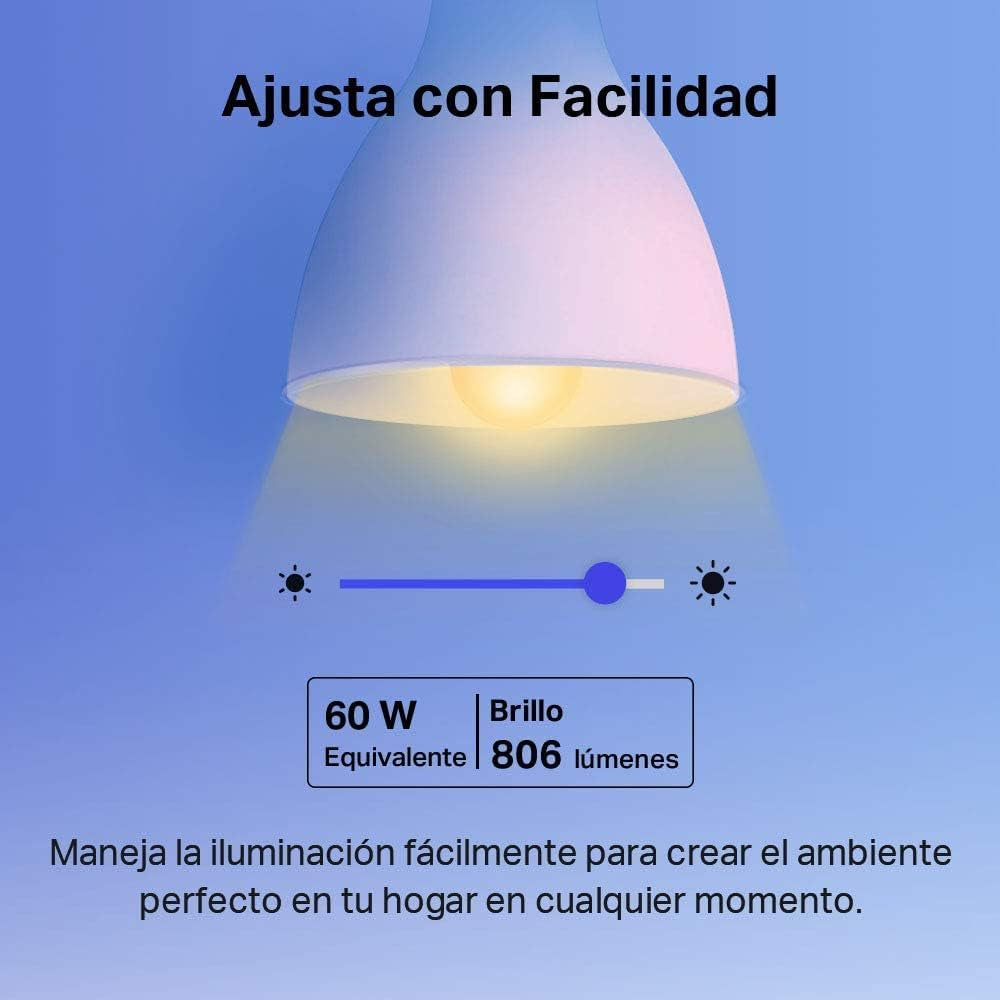 Tapo L530E (4 Paquetes) – Bombilla LED Inteligente Wi-Fi, Multicolor, Regulable, Casquillo E27, 8.7W, 806 Lúmenes, Compatible Con Alexa Y Google Home