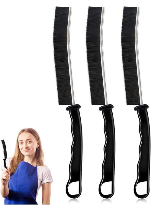 3 Piezas Cepillo Limpieza Grietas Cerdas Duras, Cepillo Limpia Juntas Suelo, Para Limpia Railes Ventanas, Cepillo Limpieza Baño Esquinas Muertas Ranuras Para Azulejos Cocina