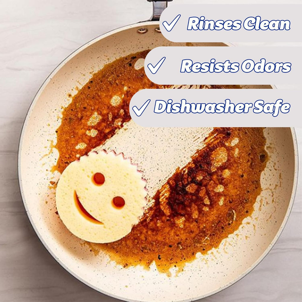 Scrub Mommy Estropajo De Doble Cara Rosa, Esponja Cocina Para Lavar Platos Y Limpieza Baño, Antiarañazos, Antibacteriana Y Reutilizable - Esponja Cocina Raspadora Flextexture - 2X Rosa