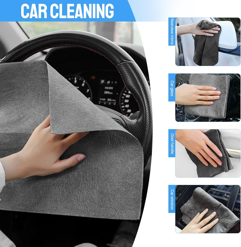 Paños De Limpieza Mágicos Para Vidrio, 3 Piezas, Trapo De Limpieza De Vidrio Reutilizable, Súper Suave, Sin Rayas, Lavable, Para El Hogar, Cocina, Ventana De Vidrio De Coches